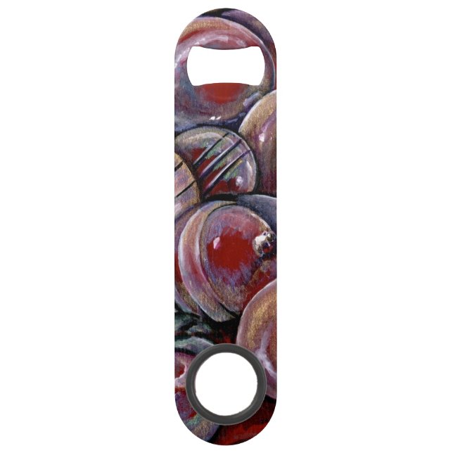 Red Christmas Balls Bar Key (Front)