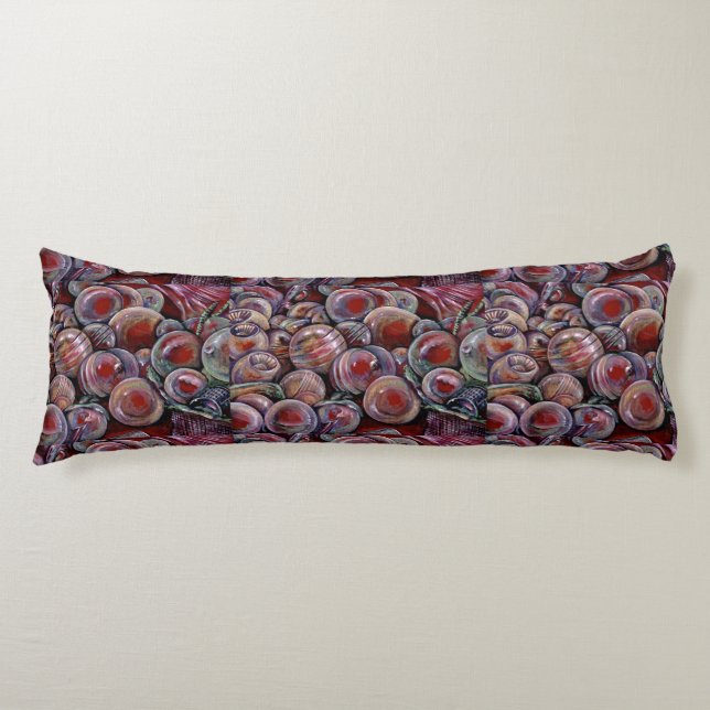 Red Christmas Balls Body Pillow (Front)