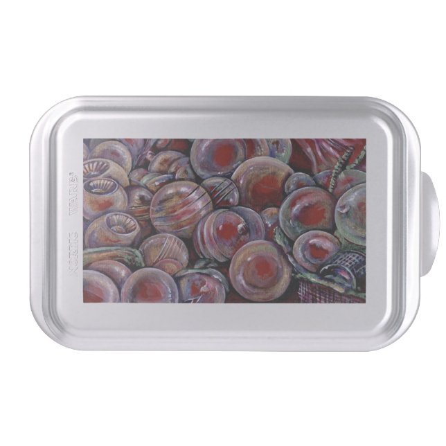 Red Christmas Balls Cake Pan (Front)