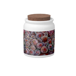 Red Christmas Balls Candy Jar