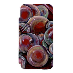 Red Christmas Balls Wallet Case For iPhone SE/5/5s