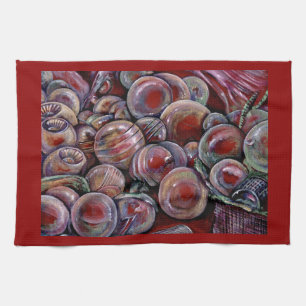 Red Christmas Balls Kitchen Towel