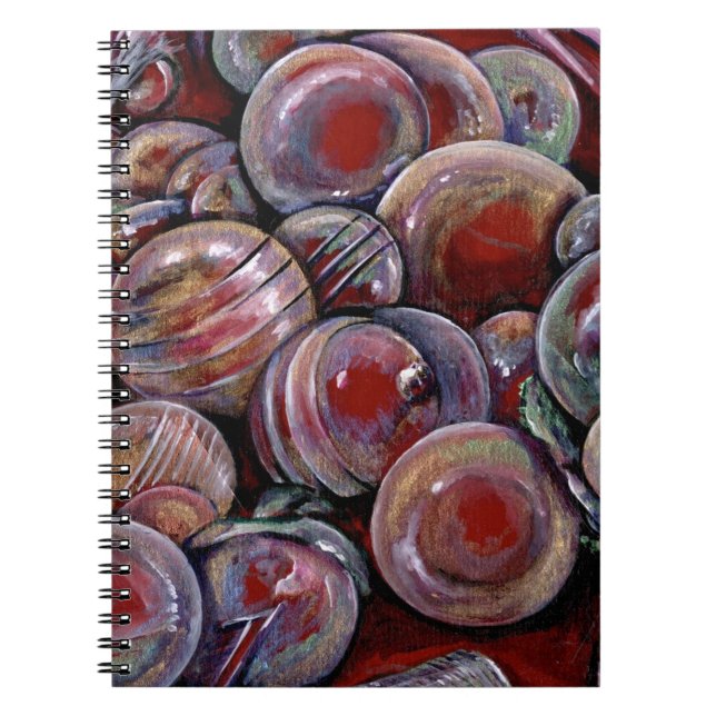 Red Christmas Balls Notebook (Front)