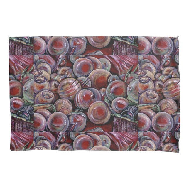 Red Christmas Balls Pillow Case (Front)
