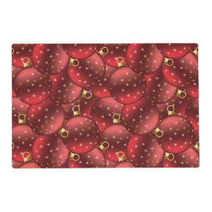 Red Christmas balls Placemat