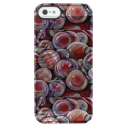 Red Christmas Balls Clear iPhone SE55s Case