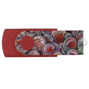 Red Christmas Balls USB Flash Drive