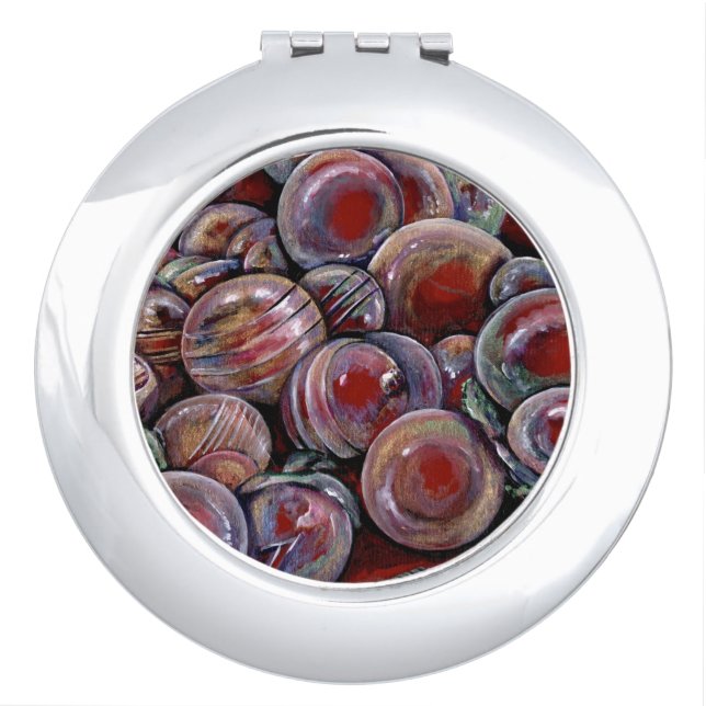 Red Christmas Balls Vanity Mirror (Front)