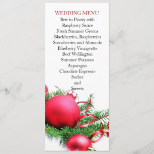Red Christmas Balls Wedding Menu