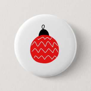 red christmas bells art coffee mug button