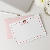 RED CHRISTMAS BOW COQUETTE MISTLETOE PERSONALIZED