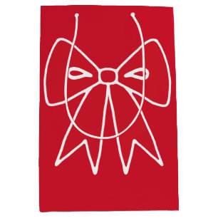 Red Christmas Bow Gift Bag