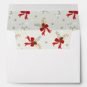 Red Christmas Bows Envelope