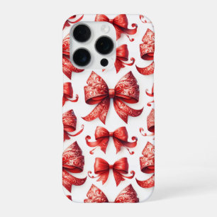 Red Christmas Bows iPhone 16 Pro Case