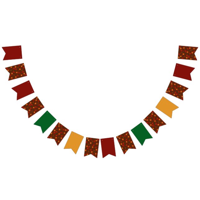 Red Christmas Bunting Flags – Classic Holiday  (All)