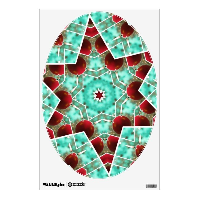 Red Christmas Candles - Art for Your Toilet Wall Sticker (Front)