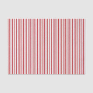 Red Christmas Candy Cane Striped Tissue Paper