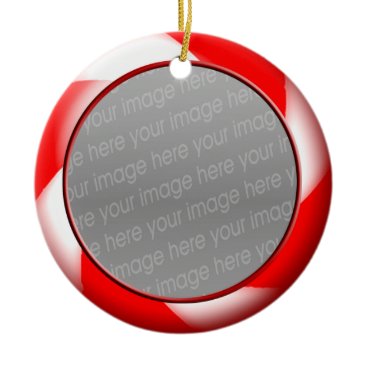 red christmas candy  photo ornament