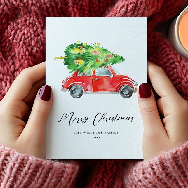 Red Christmas Car Holiday Card (Creator Uploaded)