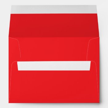 Red Christmas Card Envelope W/ Address by thechristmascardshop at Zazzle