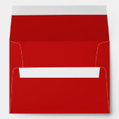 Red Christmas Card Envelope w/ Return Address (Back (Bottom))