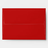 Red Christmas Card Envelope w/ Return Address (Back (Top Flap))