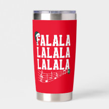 Red Christmas Carrol Themed Insulated Tumbler