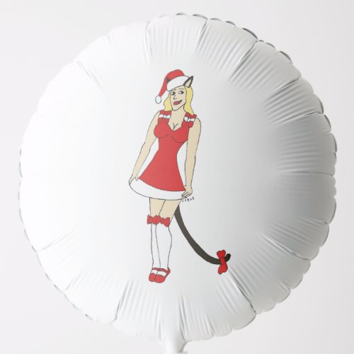 Red Christmas catgirl Balloon