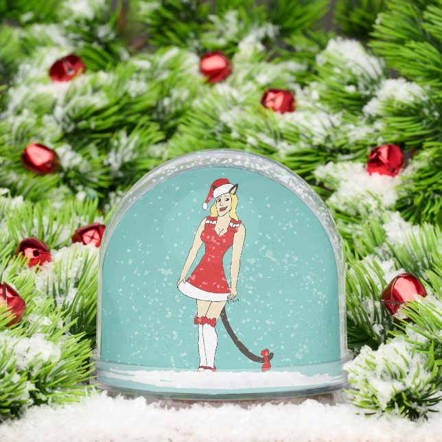 Red Christmas catgirl Snow Globe (Christmas)