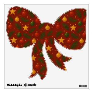 Red Christmas Classic Holiday Wall Decal Gift
