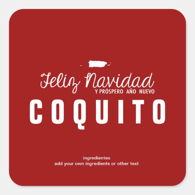 Free Printable Coquito Labels - Red Christmas Coquito Square Sticker Rd07a51f3542e46aebdf25e864522cc34 0ugmc 8byvr 630