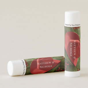 Red Christmas Cowboy Hat Wedding Lip Balm