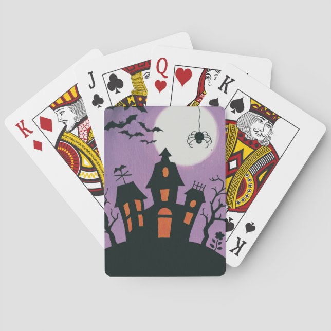 Red Christmas Decoration Joy Poker Cards (Back)