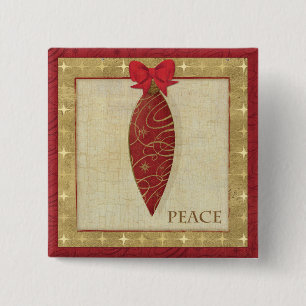 Red Christmas Decoration Love Pinback Button