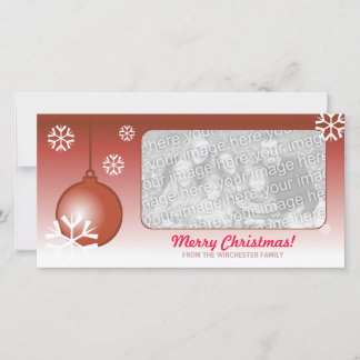 Red Christmas Decorative Ball Holiday Card