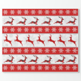 Burgundy and White Snowflake Christmas Wrapping Paper | Zazzle