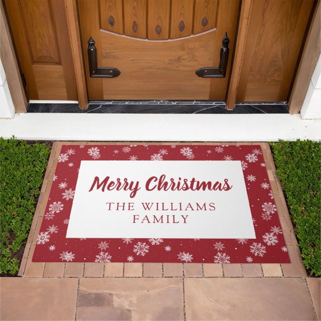 Red Christmas Doormat (Outdoor)