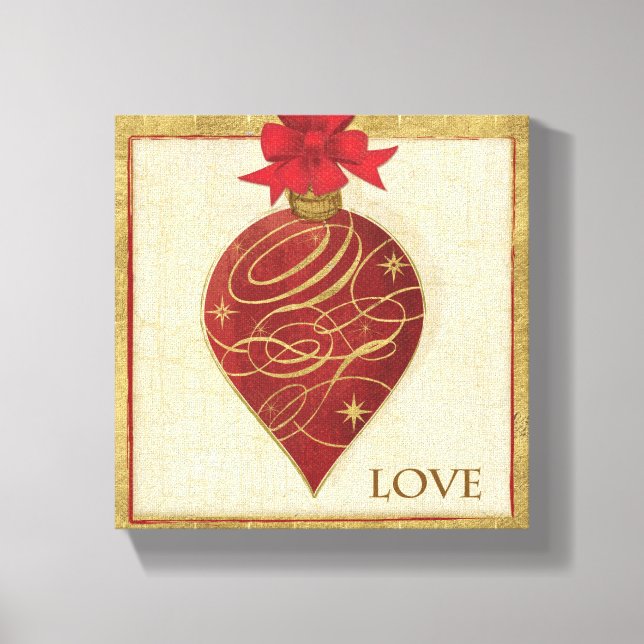 Red Christmas DŽcor Hope Canvas Print (Front)