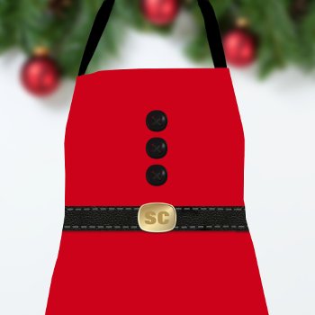 Red Christmas  Elf Costume Holiday Apron by mothersdaisy at Zazzle