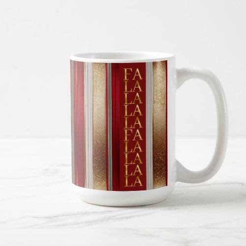 Red Christmas Fa La La Pattern27 ID1009 Coffee Mug