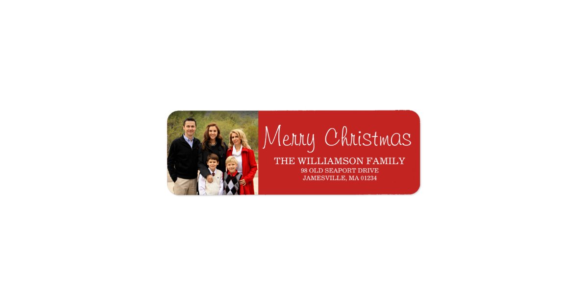Christmas family address labels