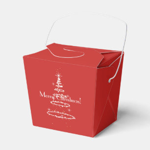 Red Christmas Favor Boxes