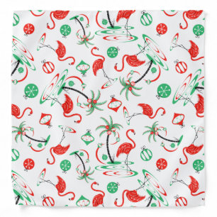 Red Christmas Flamingo Multi bandana