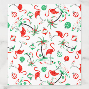 Red Christmas Flamingo Multi envelope liner