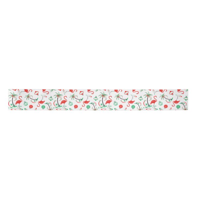 Red Christmas Flamingo Multi ribbon (Front)