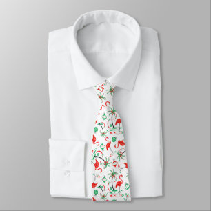 Red Christmas Flamingo Multi tie