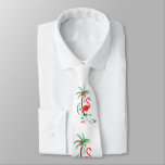 Red Christmas Flamingo tie