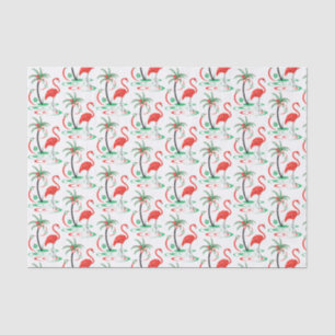 Red Christmas Flamingo tissue paper