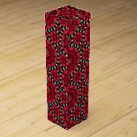 Red Christmas Flower Favor Boxes<br><div class="desc">Green and red floral pattern by Contemporary PUP Artist,  KiniArt. © Kim Niles,  KiniArt™ - All Rights Reserved.</div>