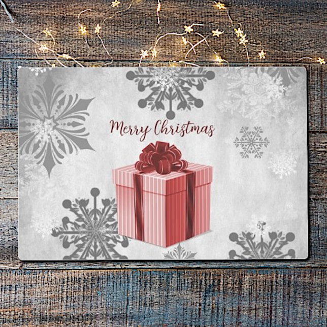 Red Christmas Gift Holiday Placemat (Red Christmas Gift Holiday Placemat)